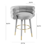 Betty - Velvet Counter Stool - R&R Furniture Gallery (Fountain Valley, CA)