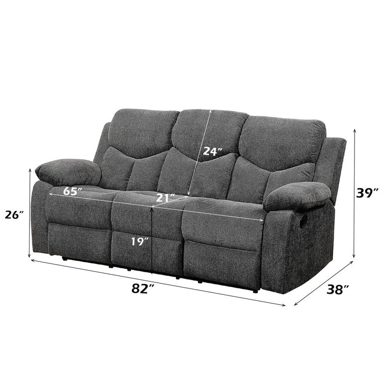 Kalen - Motion Sofa - Gray Chenille - R&R Furniture Gallery (Fountain Valley, CA)
