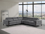 1246 - 5-Piece L-Shaped Modular Power Reclining Sectional With Power Headrests - R&R Furniture Gallery (Fountain Valley, CA)