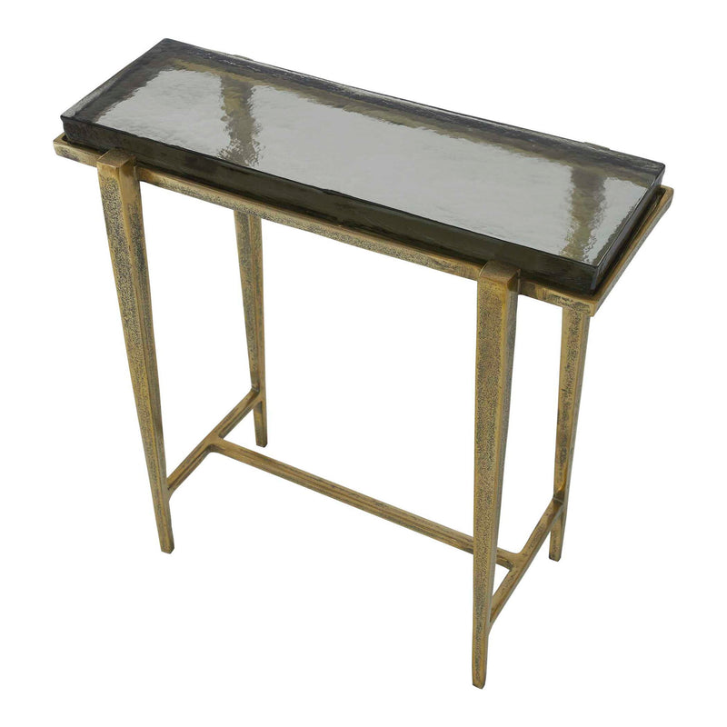 Preston - Rectangular Accent Table - Brass,Gold