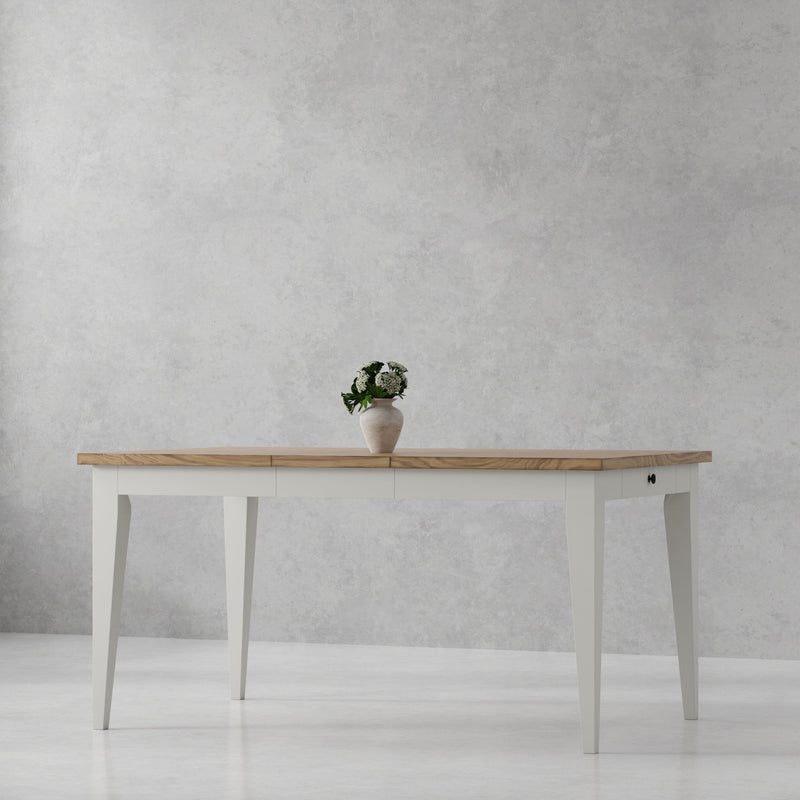 Americana Modern Dining - Rectangular Dining Table With Extensions - Cotton