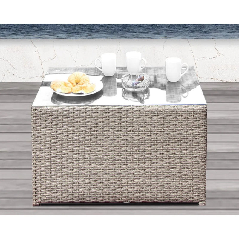 Comfortable Modern Patio Rattan Sectional Set With Cushions - R&R Furniture Gallery (Fountain Valley, CA)