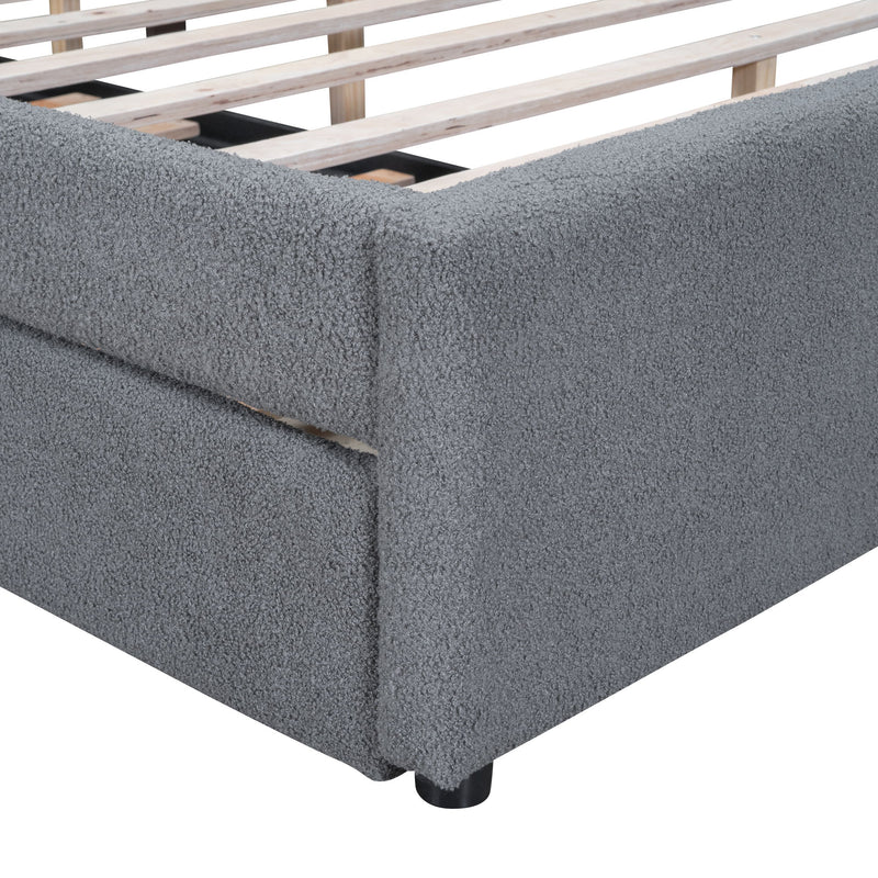 Upholstered Platform Bed With Trundle - R&R Furniture Gallery (Fountain Valley, CA)