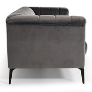 Jeremy Modern Grey Velvet Sofa — view 5