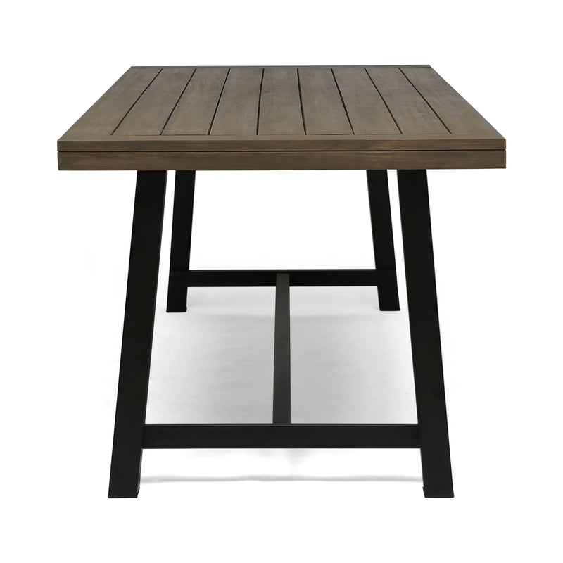 Outdoor Dining Table - Gray / Rustic Metal - R&R Furniture Gallery (Fountain Valley, CA)