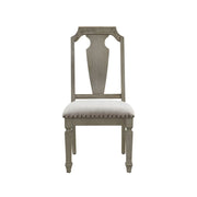Zumala - Side Chair (Set of 2) - Beige Linen & Weathered Oak - R&R Furniture Gallery (Fountain Valley, CA)