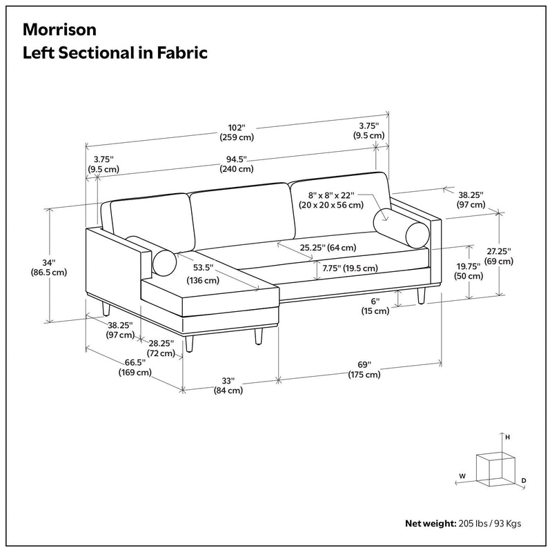 Morrison - Upholstered Sectional Sofa - R&R Furniture Gallery (Fountain Valley, CA)