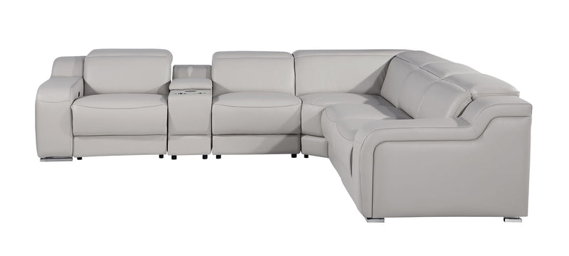 1116 - Power Reclining Italian Leather Sectional - R&R Furniture Gallery (Fountain Valley, CA)