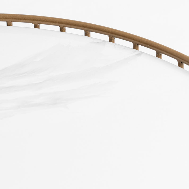 Eleanor - Modern Round Marble Coffee Table — view 2