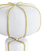 TOV Furniture Looma cotton mache table lamp in white and green, showcasing its textured design and modern table lamp style.