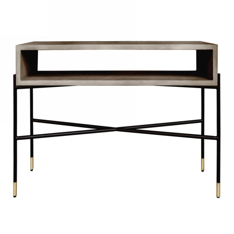 Walker Modern Concrete & Metal Console Table — view 5