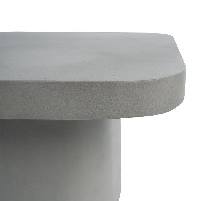Flores Modern Grey Concrete End Table — view 2