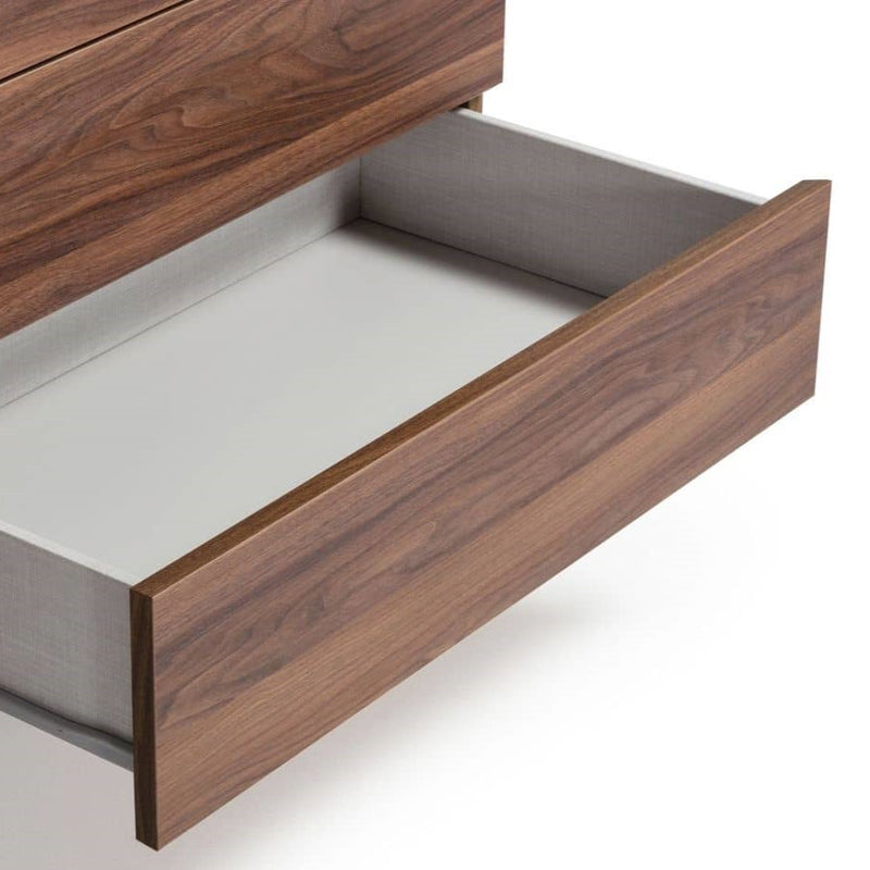 Palermo - Modern Italian Faux Concrete & Walnut Dresser — view 3