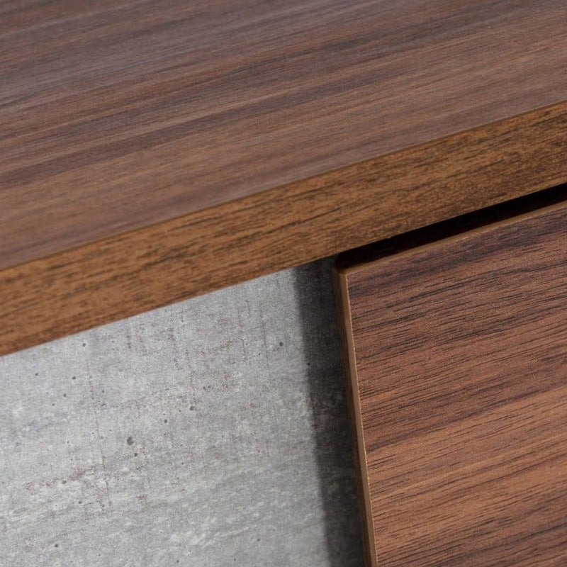 Palermo - Modern Italian Faux Concrete & Walnut Dresser — view 4