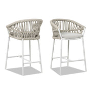 Maiden - Patio Counter Stool Sunproof Olefin (Set of 2) - R&R Furniture Gallery (Fountain Valley, CA)