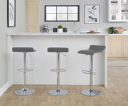 Set of two Lumi Source Ale contemporary adjustable barstools with wooden seats and metal legs, perfect for modern kitchens or bars.