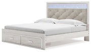 Altyra - King Upholstered Storage Bed - White - R&R Furniture Gallery (Fountain Valley, CA)