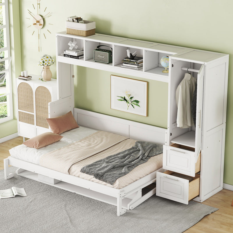 Space Saving Murphy Wall Bed With Closet And Drawers - R&R Furniture Gallery (Fountain Valley, CA)