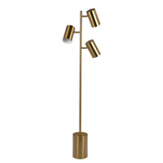 Harmony - Floor Lamp With Rotary Switch Triple Spots Block Base - Gold - R&R Furniture Gallery (Fountain Valley, CA)