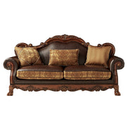 Dresden - Sofa - Bone PU & Gold Patina - R&R Furniture Gallery (Fountain Valley, CA)