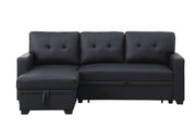 Upholstered Pull Out Sectional Sofa With Chaise - R&R Furniture Gallery (Fountain Valley, CA)