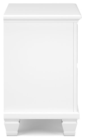 Fortman - Two Drawer Night Stand - White - R&R Furniture Gallery (Fountain Valley, CA)
