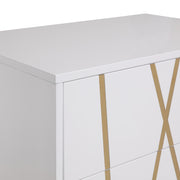 Nixa Modern White & Gold Chest — view 5