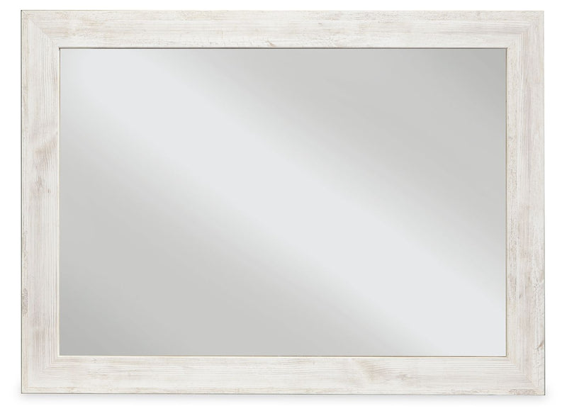 Paxberry - Bedroom Accent Mirror - Whitewash - R&R Furniture Gallery (Fountain Valley, CA)
