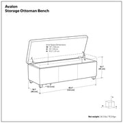 Avalon - Multifunctional Storage Ottoman Bench - R&R Furniture Gallery (Fountain Valley, CA)