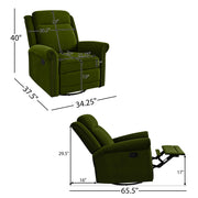 360 Degrees Swivel Recliner Manual Rocking Recliner Home With Adjustable Backrest - R&R Furniture Gallery (Fountain Valley, CA)