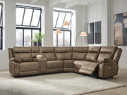 Signature Design by Ashley Max-Momentum reclining sectional with plush cushions and a modern design, shown in a living room setting.