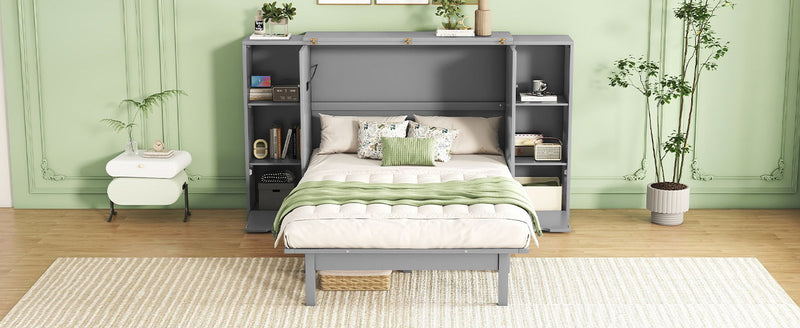 Murphy Bed With Shelves, Drawers And USB Ports - R&R Furniture Gallery (Fountain Valley, CA)