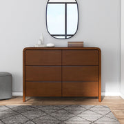 Lionel - 6 Drawer Dresser - Brown - R&R Furniture Gallery (Fountain Valley, CA)