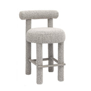 Carmel - Boucle and Solid Wood Counter Stool - R&R Furniture Gallery (Fountain Valley, CA)