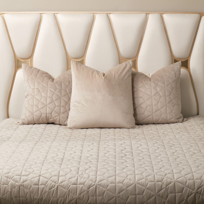 Cromwell - 4-Piece King Quilt Set - Mushroom - R&R Furniture Gallery (Fountain Valley, CA)