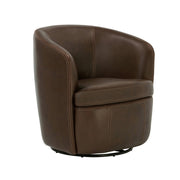 Barolo - 100% Italian Leather Swivel Club Chair (Set of 2) - R&R Furniture Gallery (Fountain Valley, CA)