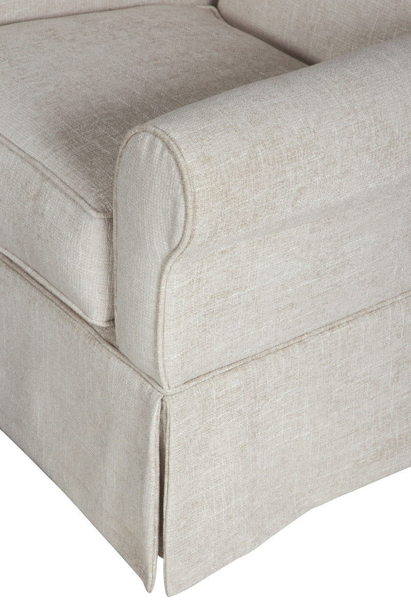 Searcy - Swivel Glider Accent Chair - Quartz - R&R Furniture Gallery (Fountain Valley, CA)