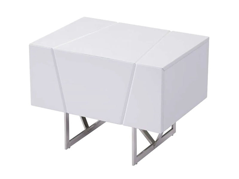 Chrysler Modern White Nightstand — view 2