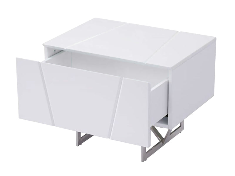 Chrysler Modern White Nightstand — view 3