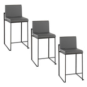 Lumi Source Fuji modern high back counter stool with sleek design and contemporary style, perfect for stylish kitchen or bar area.