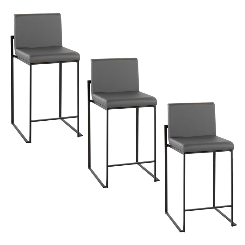 Lumi Source Fuji modern high back counter stool with sleek design and contemporary style, perfect for stylish kitchen or bar area.