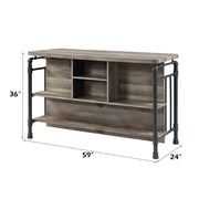 Edina - Counter Height Table - Antique Oak & Sandy Gray - R&R Furniture Gallery (Fountain Valley, CA)