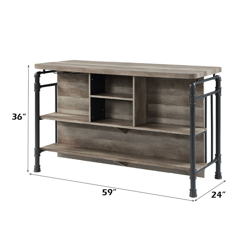 Edina - Counter Height Table - Antique Oak & Sandy Gray - R&R Furniture Gallery (Fountain Valley, CA)