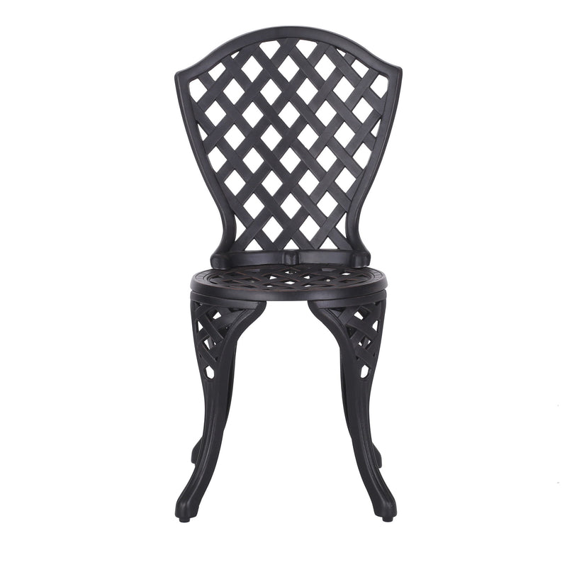 Bono Metal Bistro Set - Black - R&R Furniture Gallery (Fountain Valley, CA)