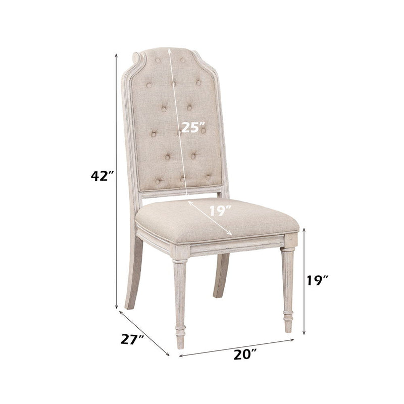 Wynsor - Side Chair (Set of 2) - Antique White - R&R Furniture Gallery (Fountain Valley, CA)