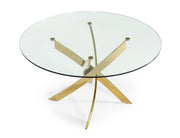 Pyrite - Modern Round Glass Dining Table — view 2