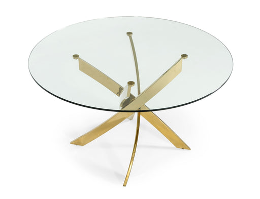 Pyrite - Modern Round Glass Dining Table — view 2