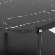 Randal Modern Round Black Metal Coffee Table — view 3