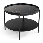 Randal Modern Round Black Metal Coffee Table