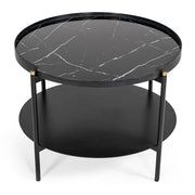 Randal Modern Round Black Metal Coffee Table — view 2